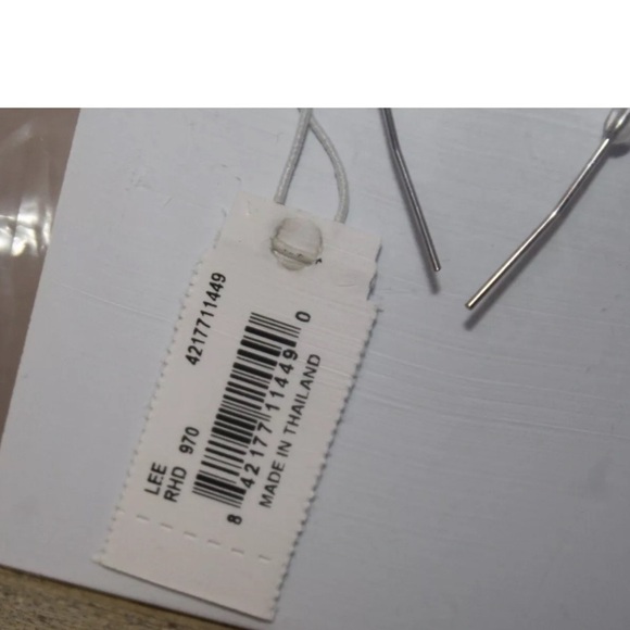 KENDRA SCOTT Lee Silver Drop Earrings Iridescent Drusy Jewelry Brand New - Picture 6 of 6